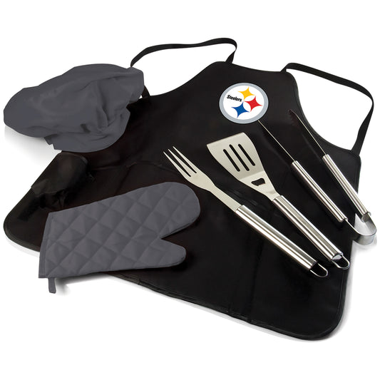 Pittsburgh Steelers - BBQ Apron Tote Pro Grill Set