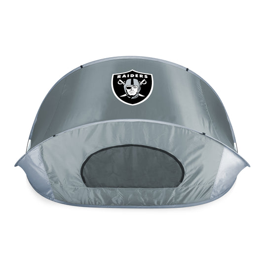 Las Vegas Raiders Manta Portable Beach Tent, (Gray with Black Accents)