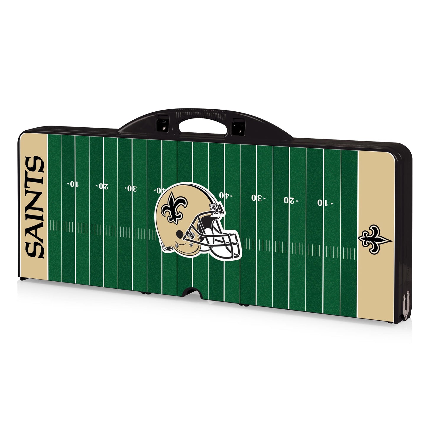 New Orleans Saints - Picnic Table Portable Folding Table with Seats and Umbrella