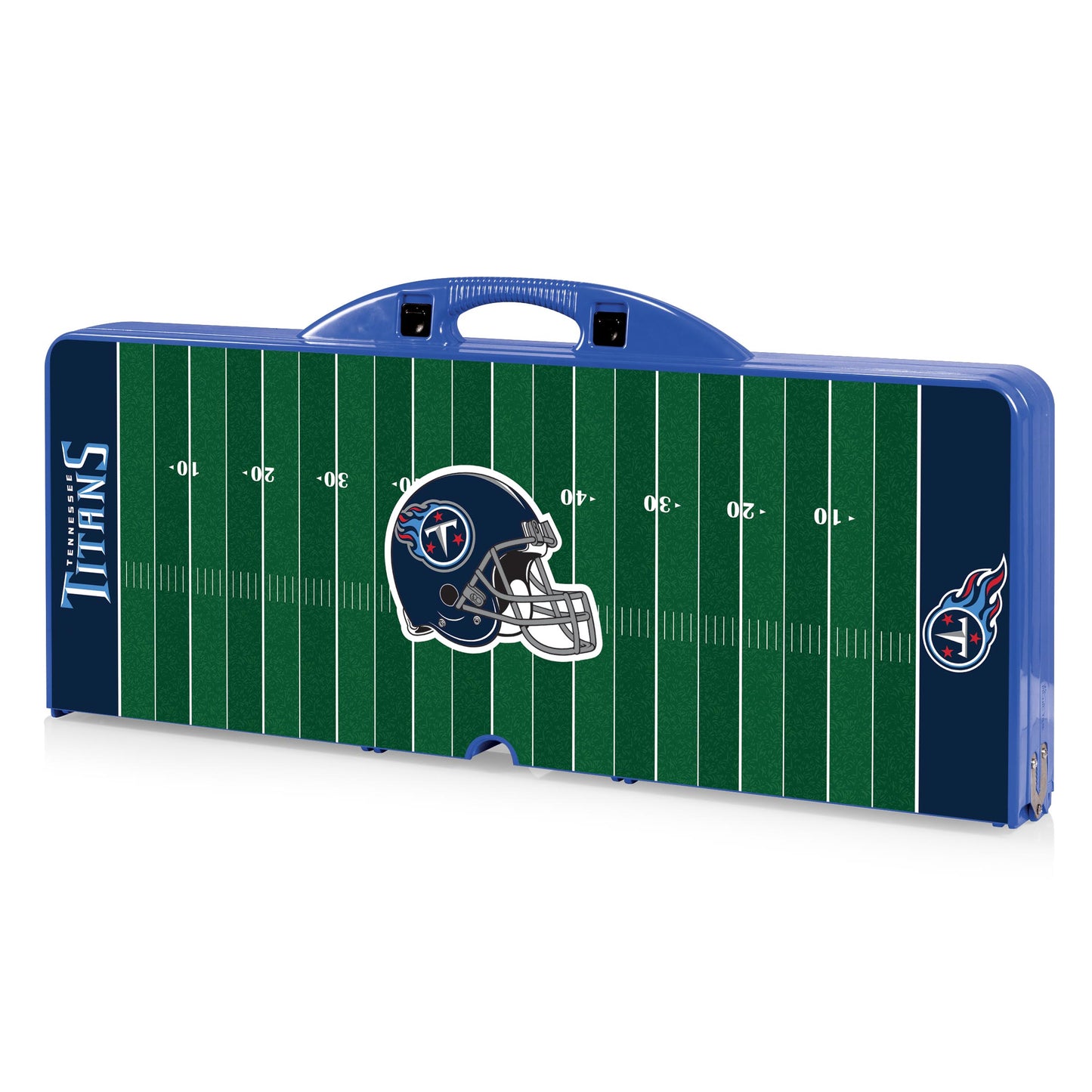 Tennessee Titans - Picnic Table Portable Folding Table with Seats - Football Field Style