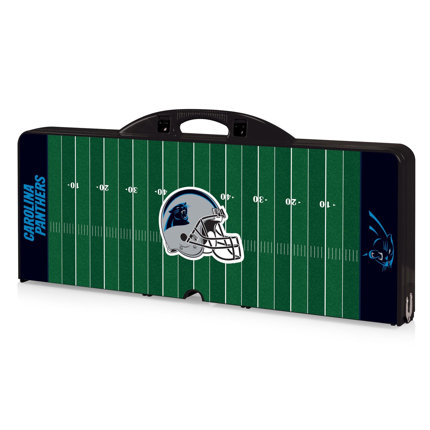 Carolina Panthers - Picnic Table Portable Folding Table with Seats - Football Field Style