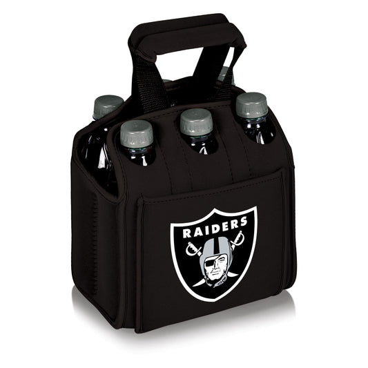 Las Vegas Raiders Six Pack Beverage Carrier, (Black)