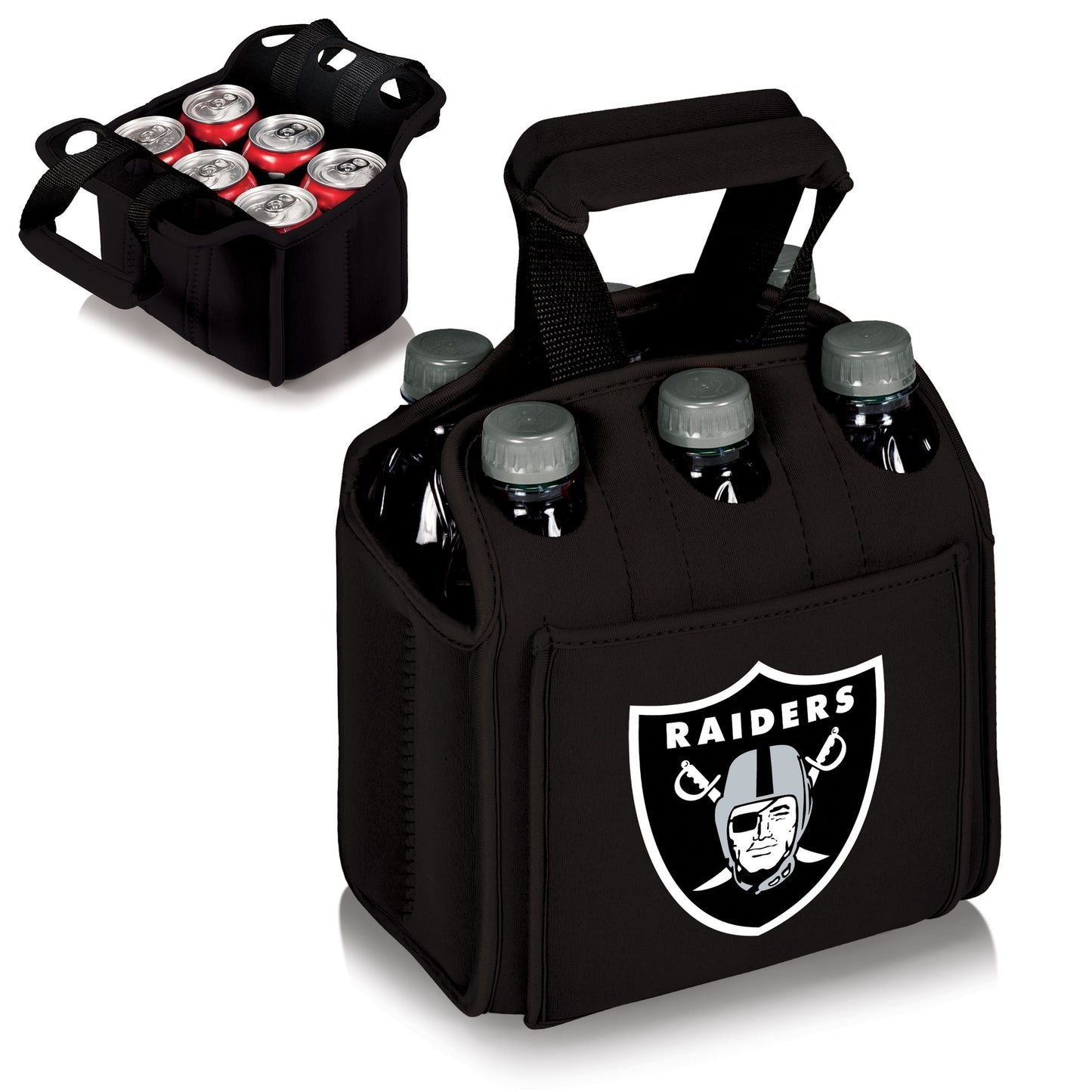 Las Vegas Raiders Six Pack Beverage Carrier, (Black)