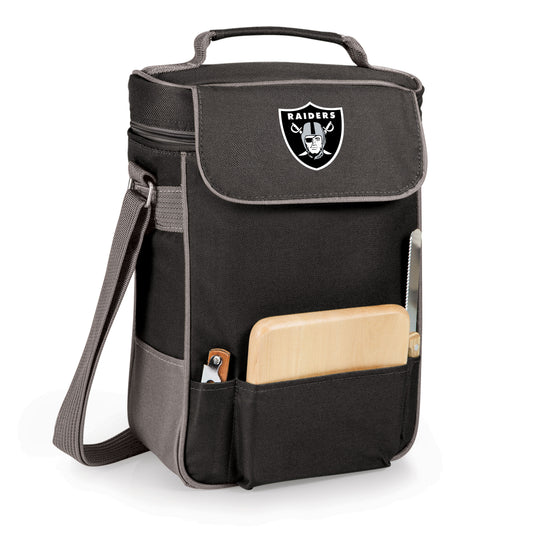 Las Vegas Raiders Duet Wine & Cheese Tote, (Black with Gray Accents)
