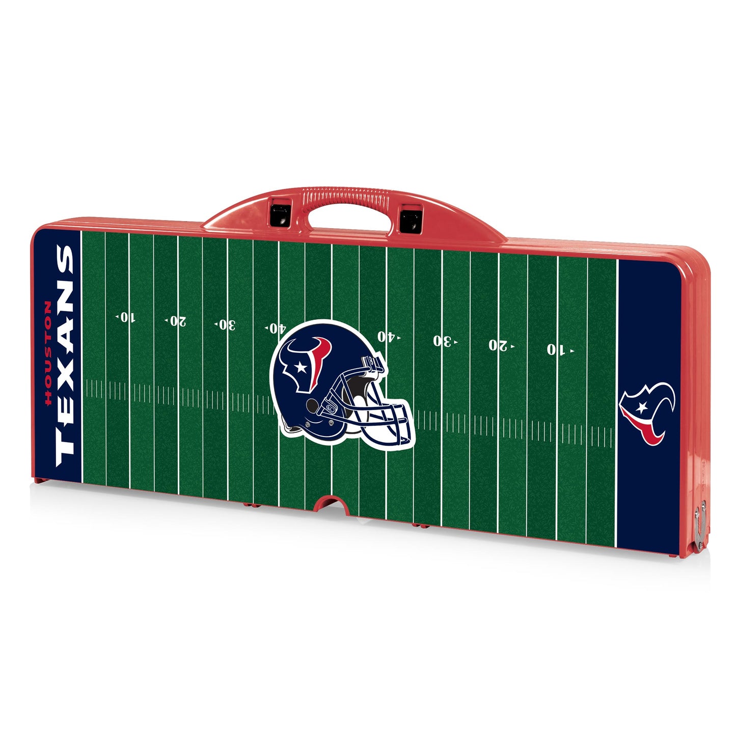 Houston Texans - Picnic Table Portable Folding Table with Seats - Football Field Style