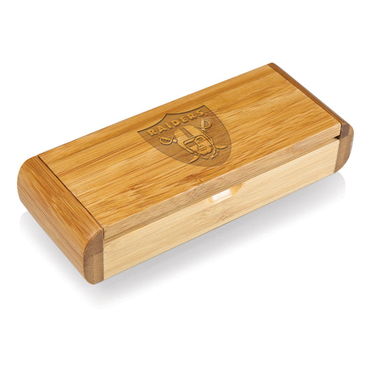 Las Vegas Raiders Elan Deluxe Corkscrew In Bamboo Box, (Bamboo)