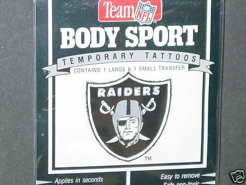 Las Vegas Raiders Temporary Tattoos