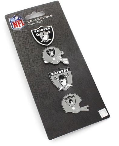 Raiders Logo Evolution Collectible 4 Piece Pin Set