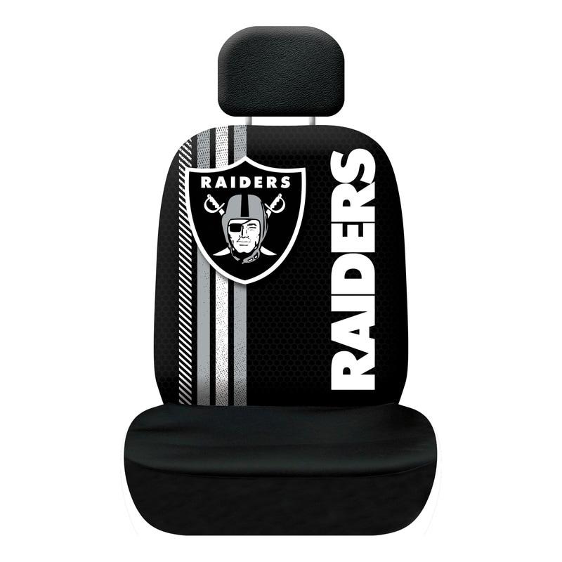 Las Vegas Raiders Rally Seat Cover with Black Head Rest Cover