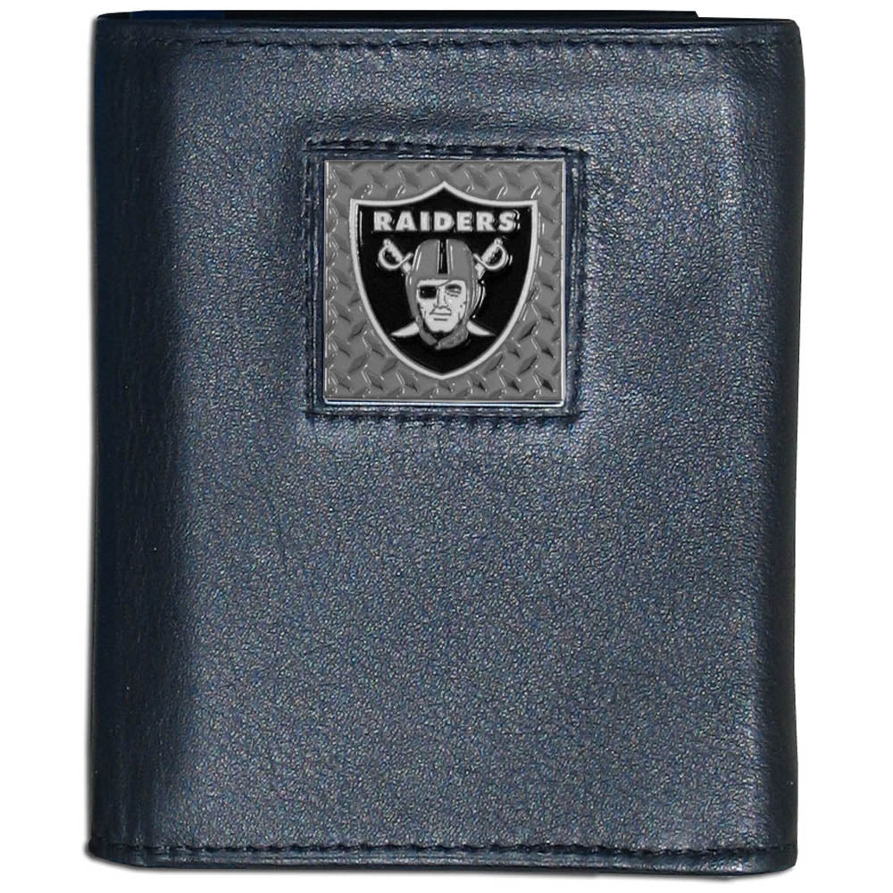 Las Vegas Raiders Gridiron Leather Tri-fold Wallet