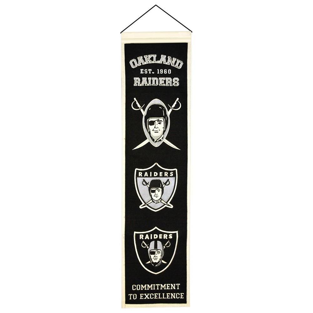 Oakland Raiders Heritage Wool Banner 32"x 8"