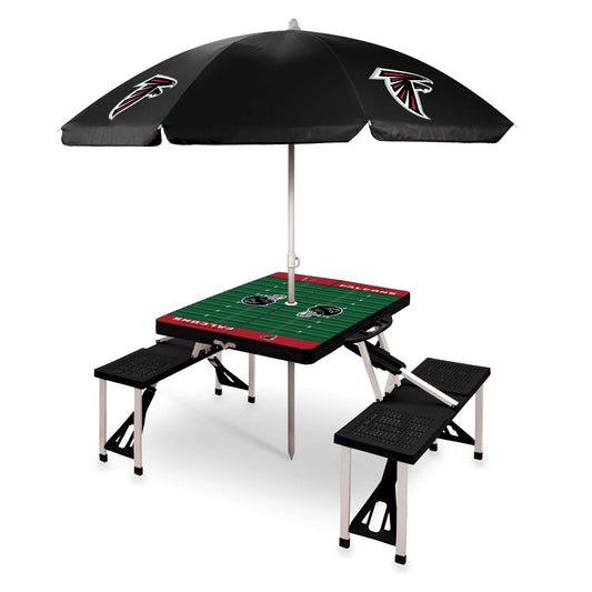 Atlanta Falcons - Picnic Table Portable Folding Table with Seats and Umbrella