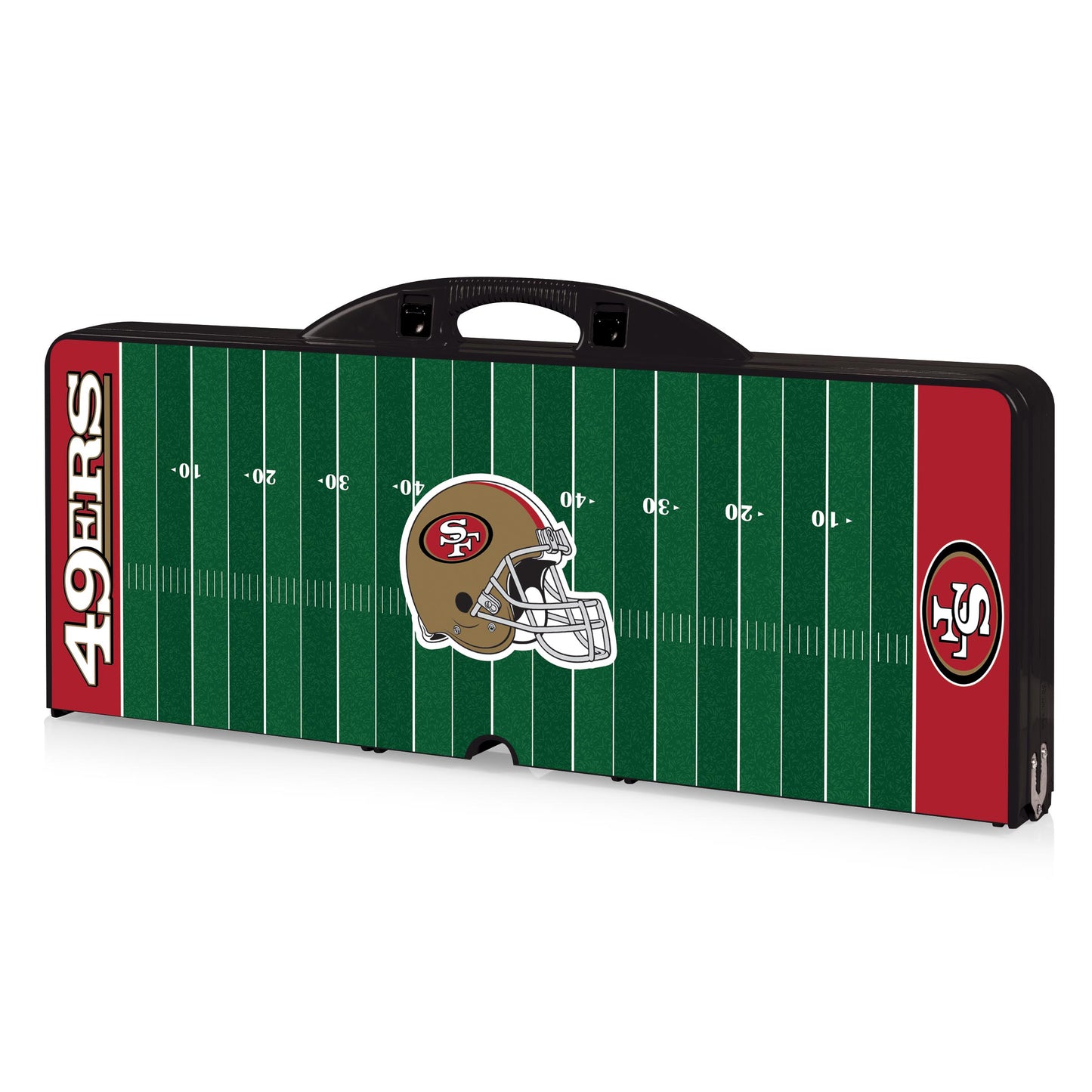 San Francisco 49ers - Picnic Table Portable Folding Table with Seats and Umbrella