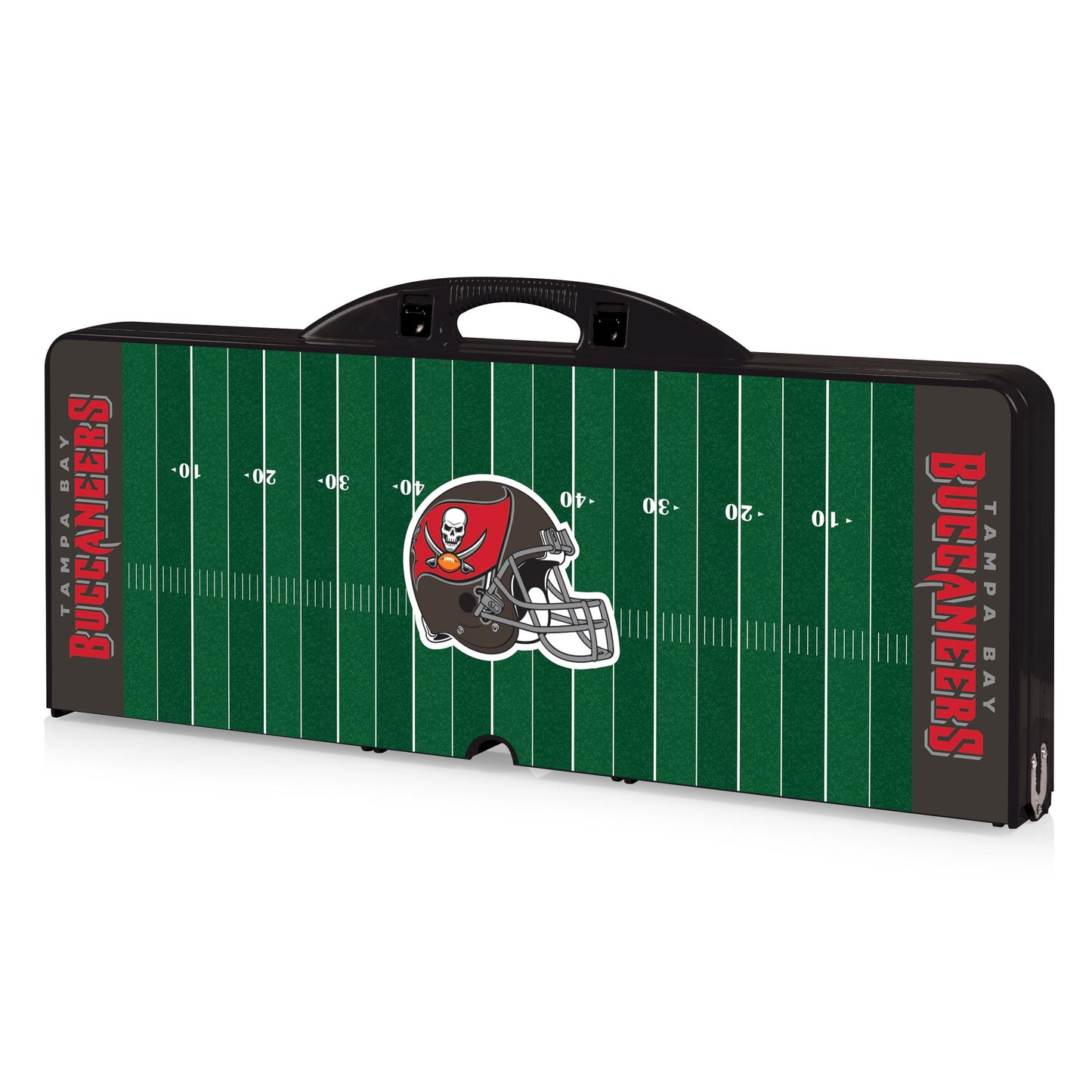 Tampa Bay Buccaneers - Picnic Table Portable Folding Table with Seats - Football Field Style