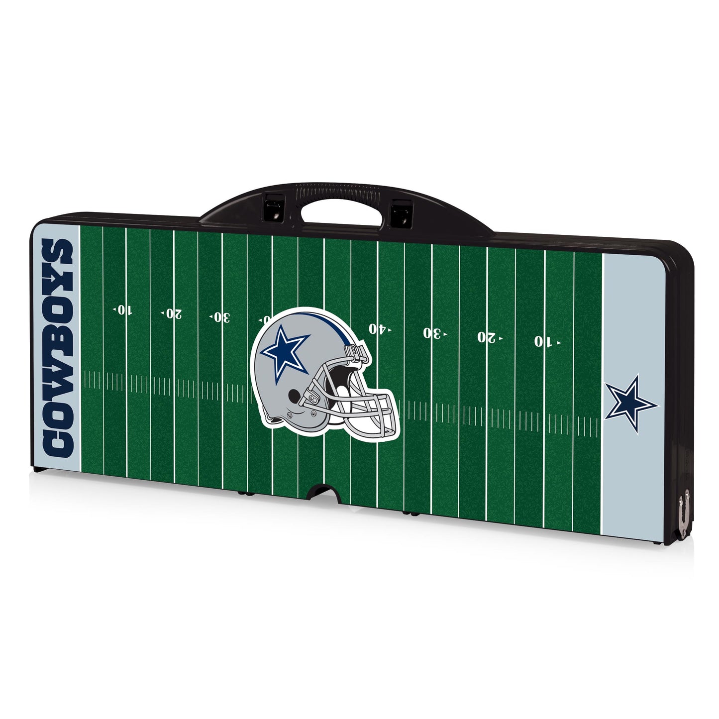 Football Field - Dallas Cowboys - Picnic Table Portable Folding Table with Seats