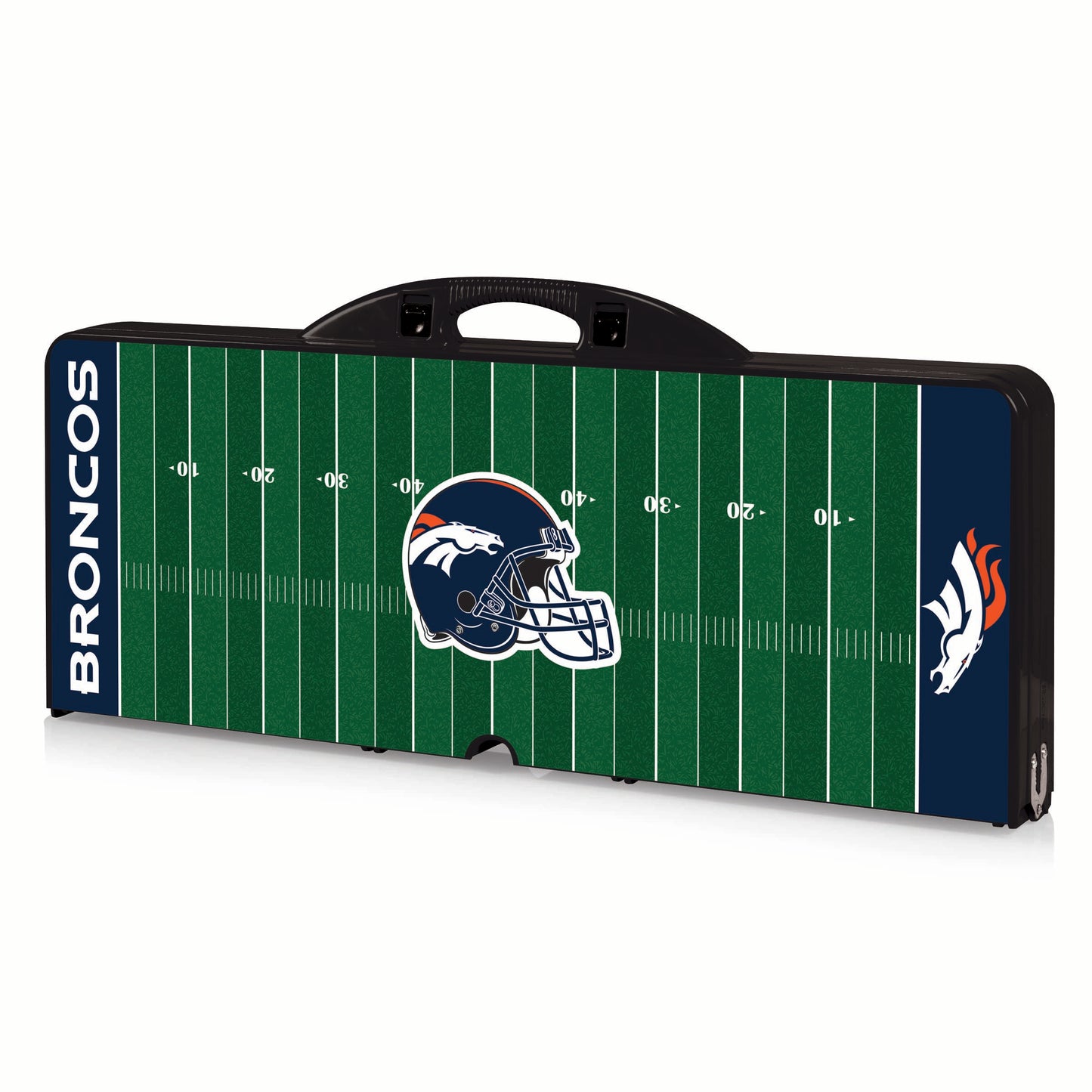 Denver Broncos - Picnic Table Portable Folding Table with Seats and Umbrella