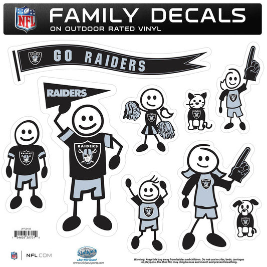 Las Vegas Raiders Family Decal Set Large