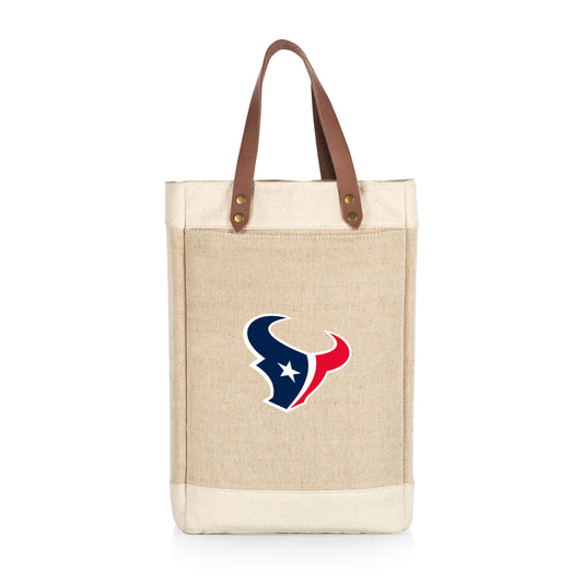 Houston Texans - Pinot Jute 2 Bottle Insulated Wine Bag
