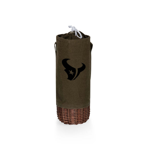 Houston Texans - Malbec Insulated Canvas and Willow Wine Bottle Basket