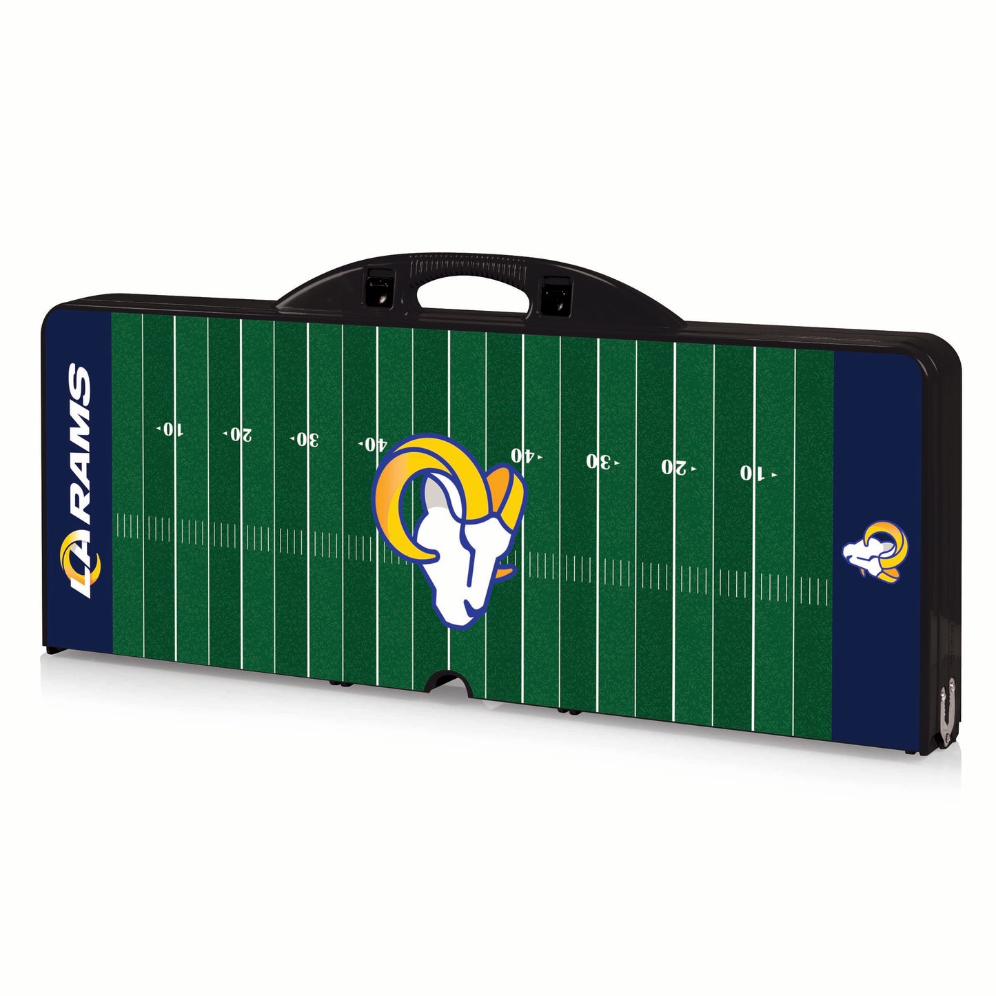 Los Angeles Rams - Picnic Table Portable Folding Table with Seats - Football Field Style