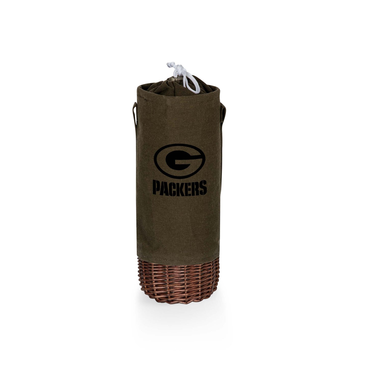 Green Bay Packers - Malbec Insulated Canvas and Willow Wine Bottle Basket