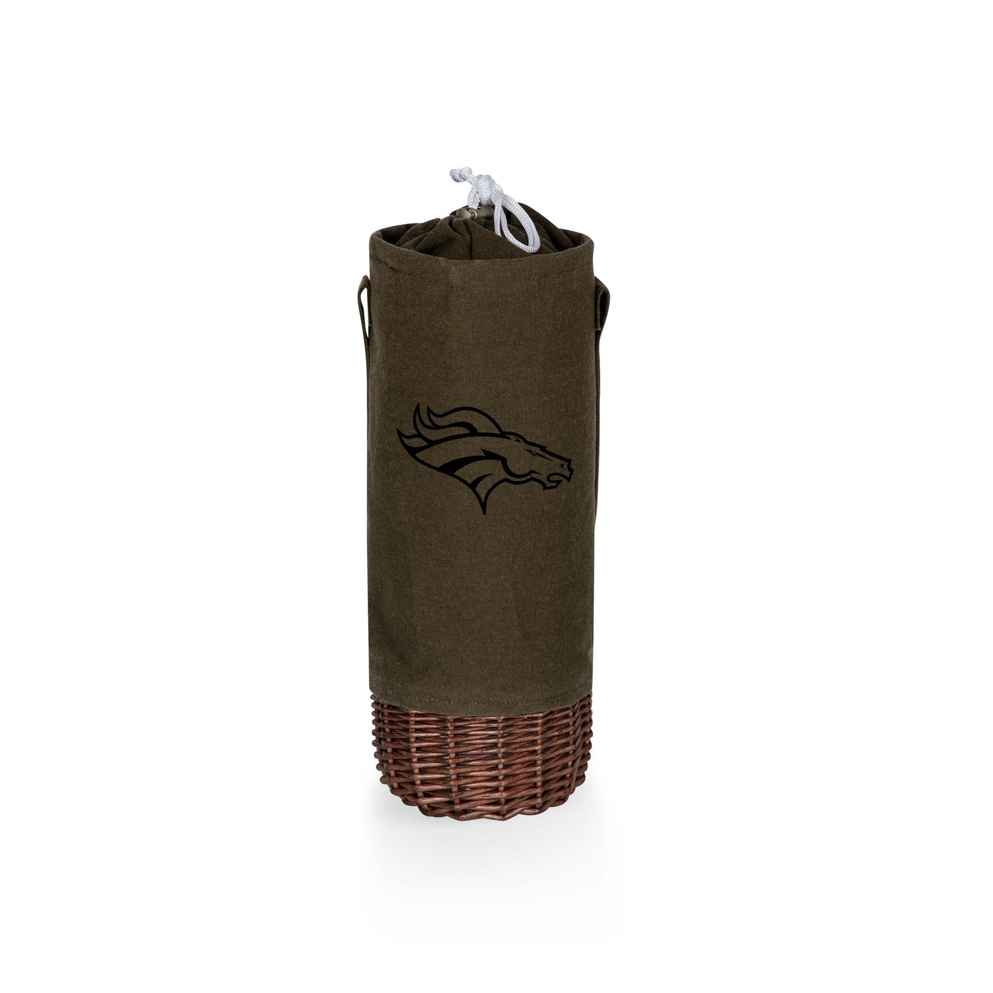 Denver Broncos - Malbec Insulated Canvas and Willow Wine Bottle Basket