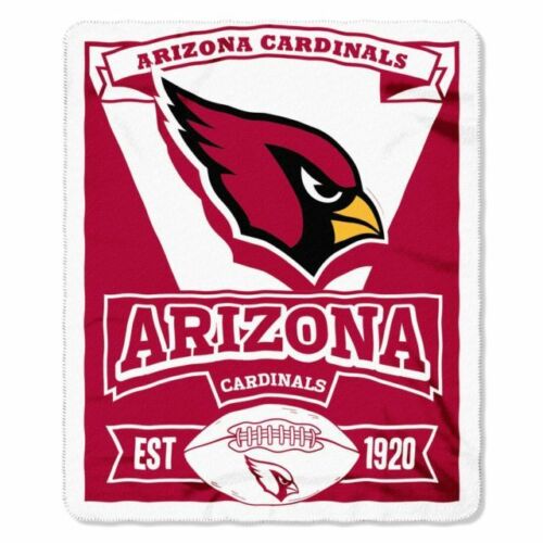 Arizona Cardinals Marque Design Fleece Throw