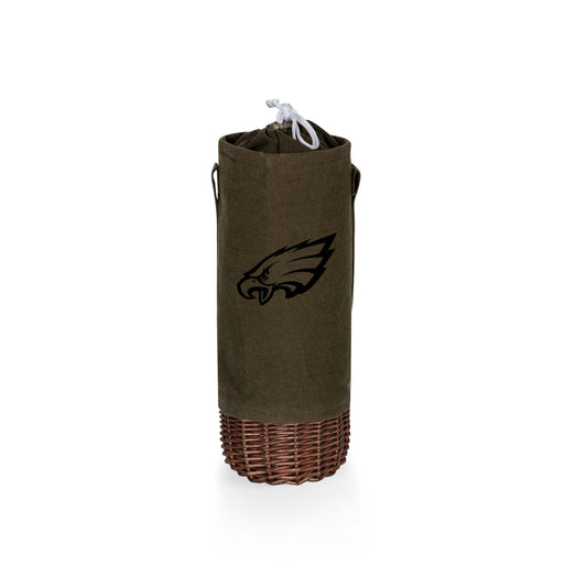 Philadelphia Eagles - Malbec Insulated Canvas and Willow Wine Bottle Basket