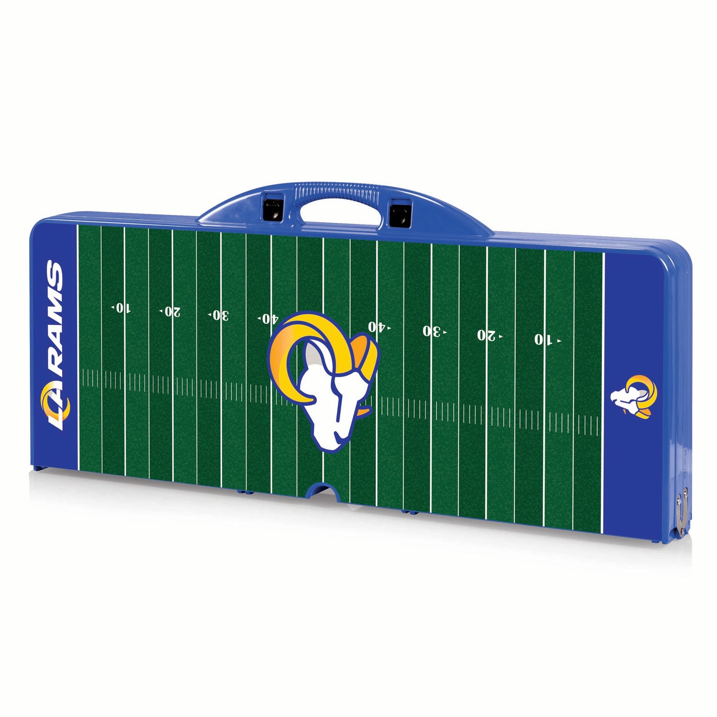 Los Angeles Rams - Picnic Table Portable Folding Table with Seats and Umbrella