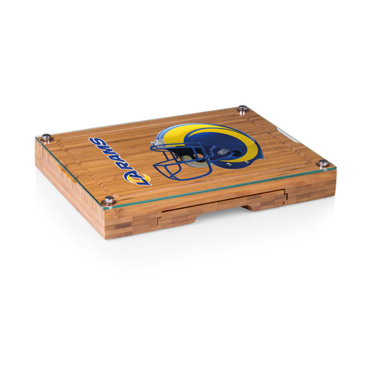 Los Angeles Rams - Concerto Glass Top Cheese Cutting Board & Tools Set