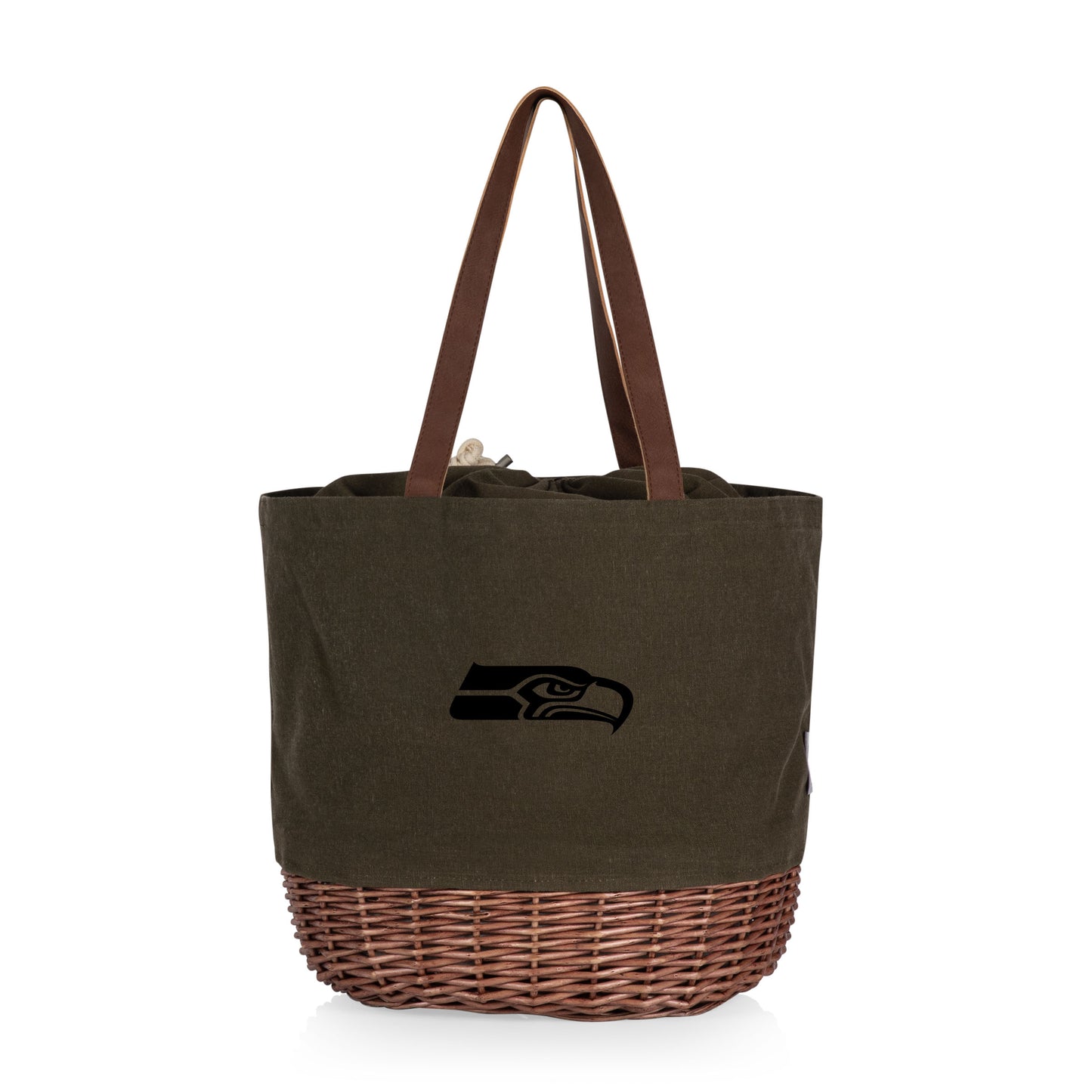 Seattle Seahawks - Coronado Canvas and Willow Basket Tote