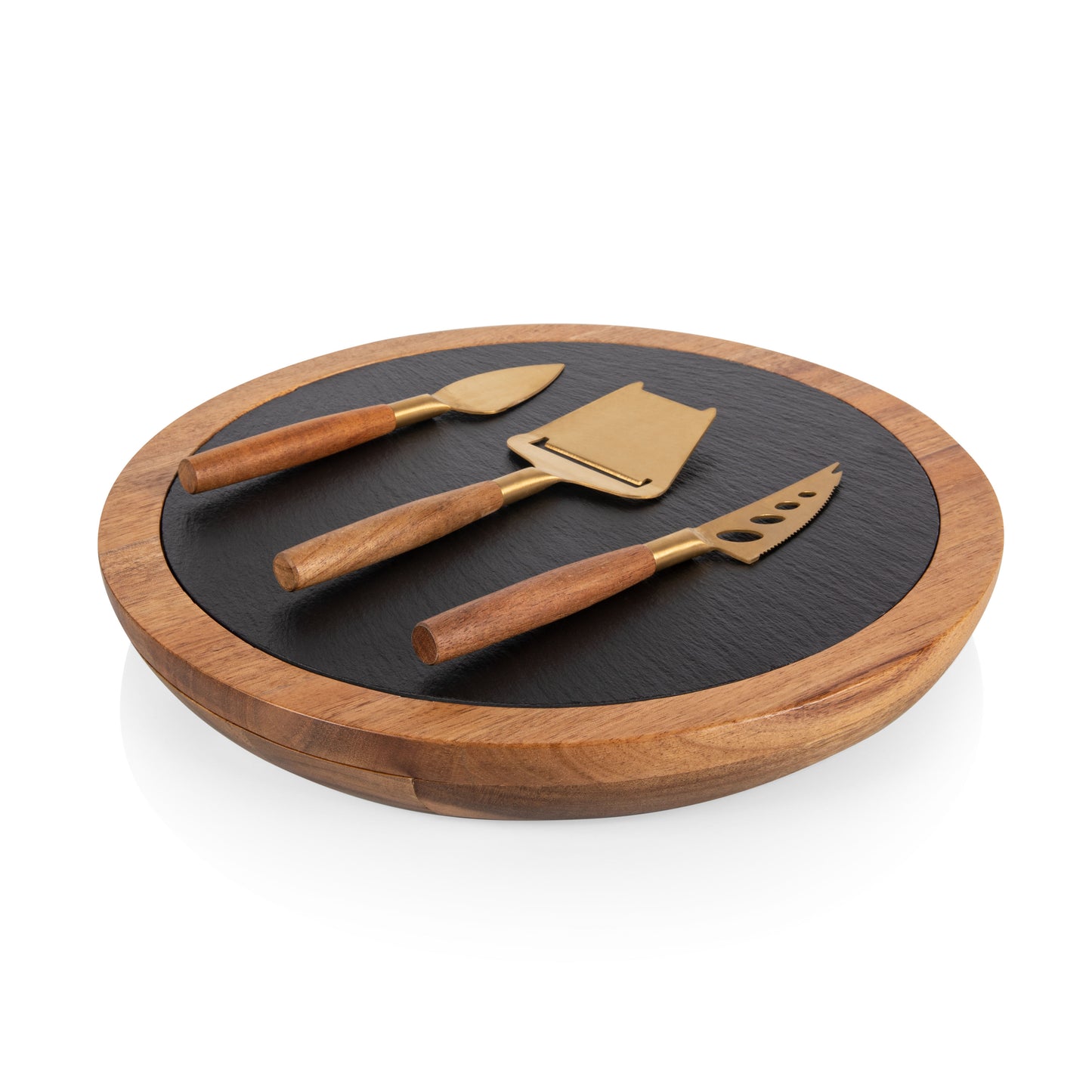 Detroit Lions - Insignia Acacia and Slate Serving Board with Cheese Tools
