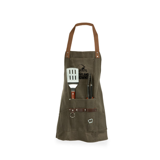 Cleveland Browns - BBQ Apron with Tools & Bottle Opener